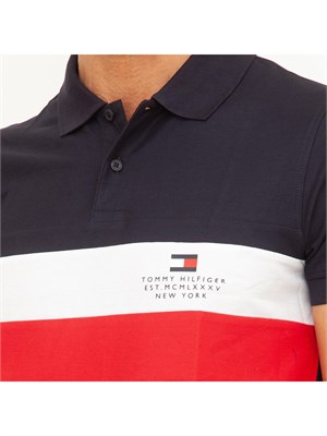 POLO TOMMY HILFIGER BLU in UOMO