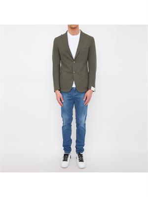 GIACCA MONOPETTO ELEVENTY VERDE in UOMO