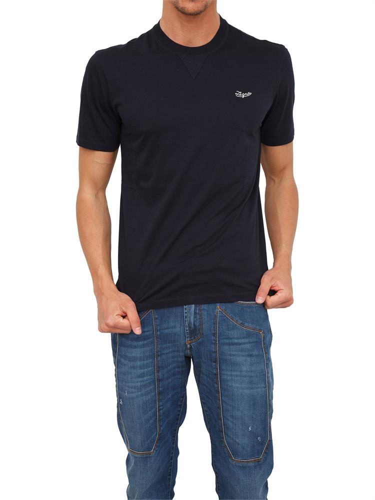 T-SHIRT ERMENEGILDO ZEGNA BLU