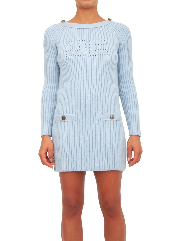VESTITO ELISABETTA FRANCHI CELESTE