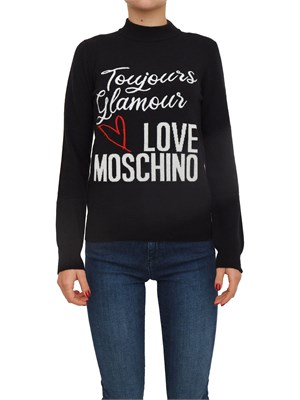 MAGLIA LOVE MOSCHINO NERO in DONNA