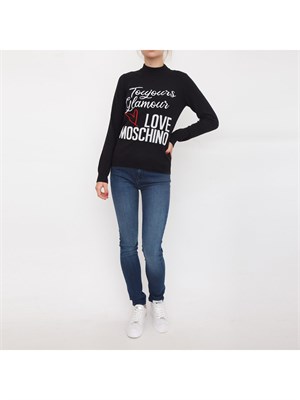 MAGLIA LOVE MOSCHINO NERO in DONNA