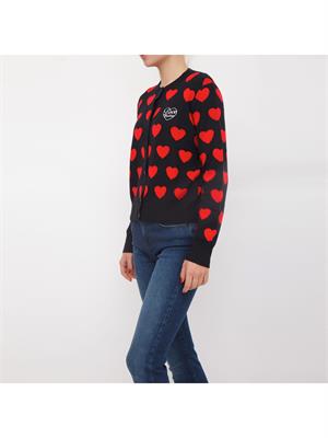 CARDIGAN LOVE MOSCHINO NERO in DONNA