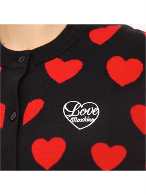 CARDIGAN LOVE MOSCHINO NERO in DONNA