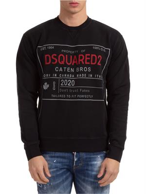 FELPA DSQUARED2 NERO in UOMO