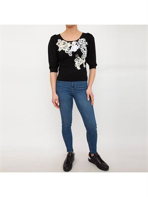 MAGLIA TWIN-SET NERO in DONNA
