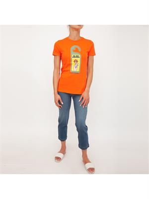 T-SHIRT LOVE MOSCHINO ARANCIONE in DONNA