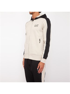 FELPA EA7 EMPORIO ARMANI BEIGE in UOMO