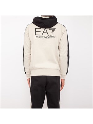 FELPA EA7 EMPORIO ARMANI BEIGE in UOMO