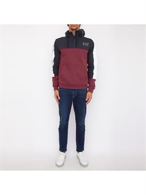 FELPA EA7 EMPORIO ARMANI BORDEAUX in UOMO