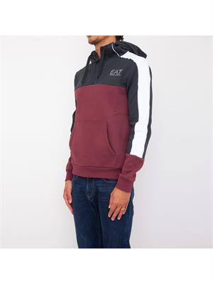 FELPA EA7 EMPORIO ARMANI BORDEAUX in UOMO
