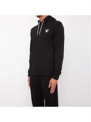 FELPA EA7 EMPORIO ARMANI NERO in UOMO