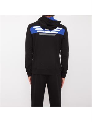 FELPA EA7 EMPORIO ARMANI NERO in UOMO
