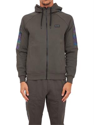 FELPA EA7 EMPORIO ARMANI VERDE in UOMO