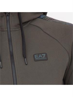 FELPA EA7 EMPORIO ARMANI VERDE in UOMO