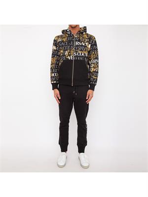 FELPA VERSACE JEANS NERO in UOMO