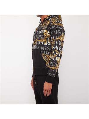 FELPA VERSACE JEANS NERO in UOMO