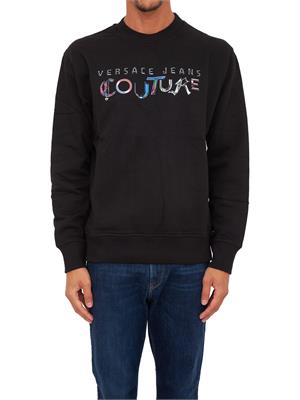 FELPA VERSACE JEANS NERO in UOMO