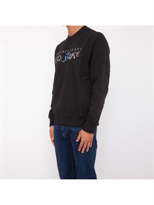 FELPA VERSACE JEANS NERO in UOMO
