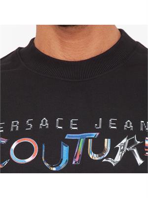 FELPA VERSACE JEANS NERO in UOMO
