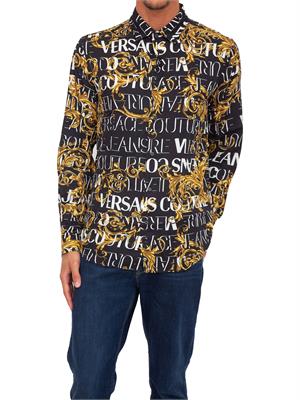 CAMICIA MANICA LUNGA VERSACE JEANS NERO in UOMO
