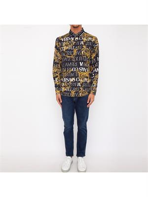 CAMICIA MANICA LUNGA VERSACE JEANS NERO in UOMO