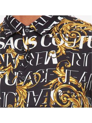 CAMICIA MANICA LUNGA VERSACE JEANS NERO in UOMO