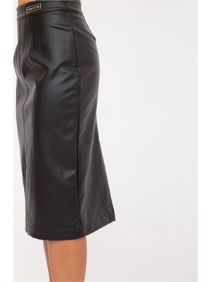 GONNA LUNGA TWIN-SET NERO in DONNA