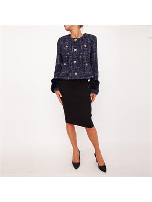 GONNA LUNGA GUESS JEANS NERO in DONNA