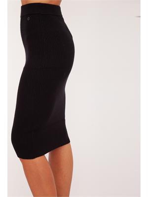 GONNA LUNGA GUESS JEANS NERO in DONNA