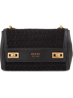 BORSA A SPALLA GUESS JEANS NERO in DONNA