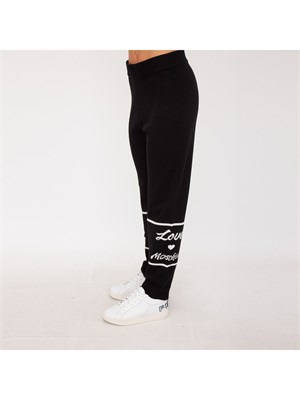PANTALONE CASUAL LOVE MOSCHINO NERO in DONNA