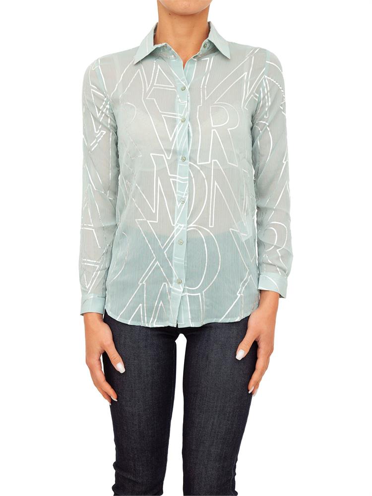 CAMICIA MANICA LUNGA ARMANI EXCHANGE VERDE ACQUA
