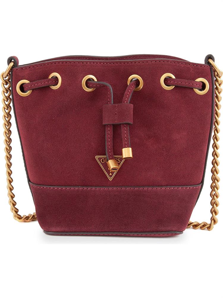 BORSA A SPALLA GUESS JEANS BORDEAUX
