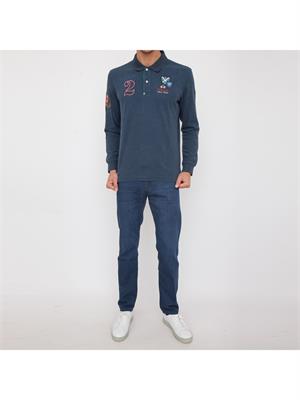 POLO LA MARTINA BLU in UOMO