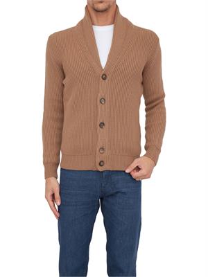 CARDIGAN ELEVENTY CAMMELLO in UOMO