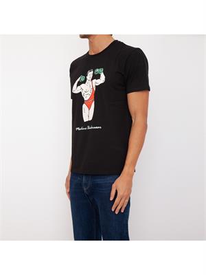 T-SHIRT MOSCHINO UNDERWEAR NERO in UOMO