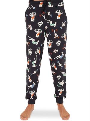 PANTALONE TUTA MOSCHINO UNDERWEAR NERO in UOMO