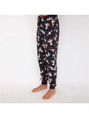 PANTALONE TUTA MOSCHINO UNDERWEAR NERO in UOMO