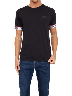 T-SHIRT MOSCHINO UNDERWEAR NERO in UOMO