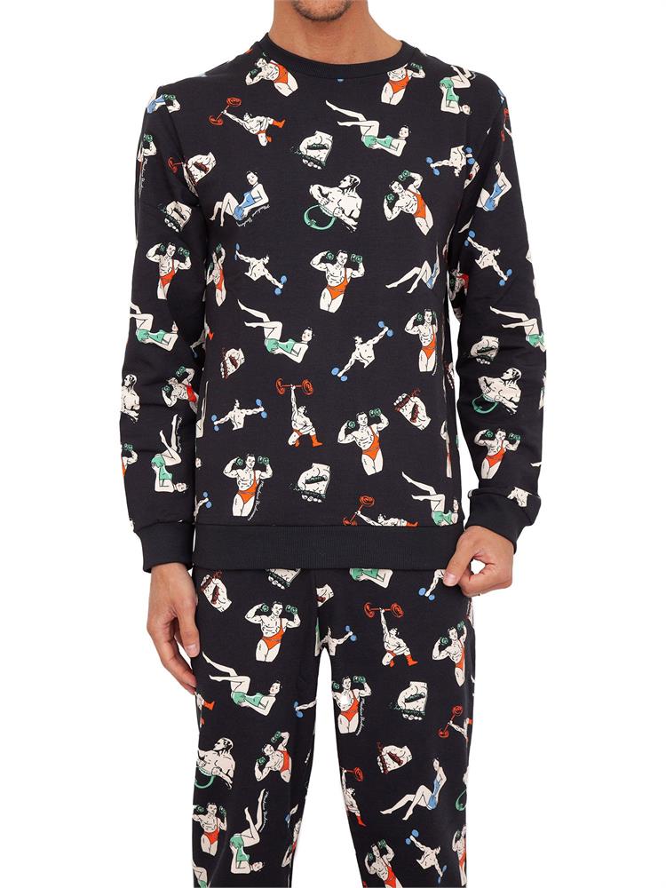FELPA MOSCHINO UNDERWEAR NERO