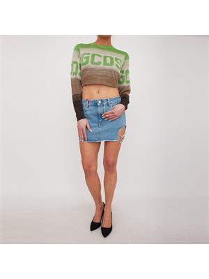 MINIGONNA GCDS BLU DENIM in DONNA
