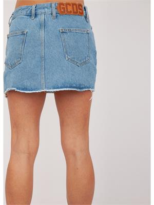 MINIGONNA GCDS BLU DENIM in DONNA