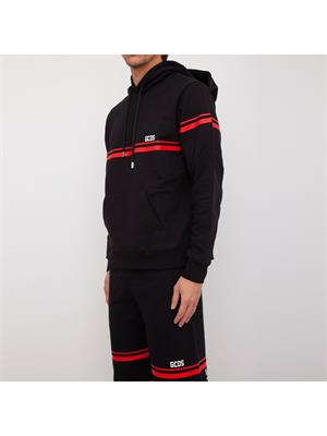 FELPA GCDS NERO in UOMO