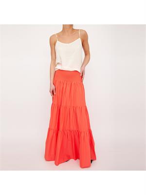 GONNA LUNGA TWIN-SET CORALLO in DONNA