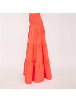 GONNA LUNGA TWIN-SET CORALLO in DONNA