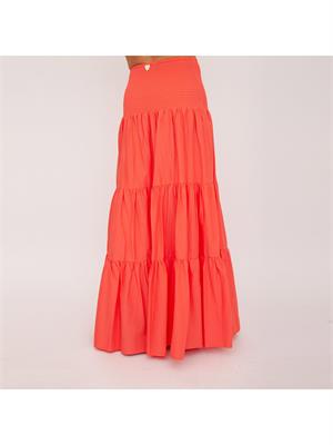 GONNA LUNGA TWIN-SET CORALLO in DONNA
