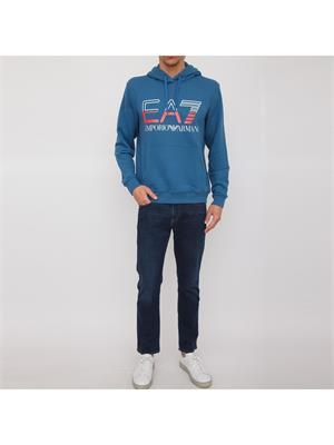 FELPA EA7 EMPORIO ARMANI BLU in UOMO