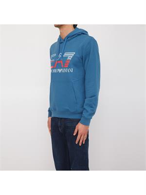 FELPA EA7 EMPORIO ARMANI BLU in UOMO