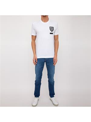 T-SHIRT BIKKEMBERGS BIANCO in UOMO